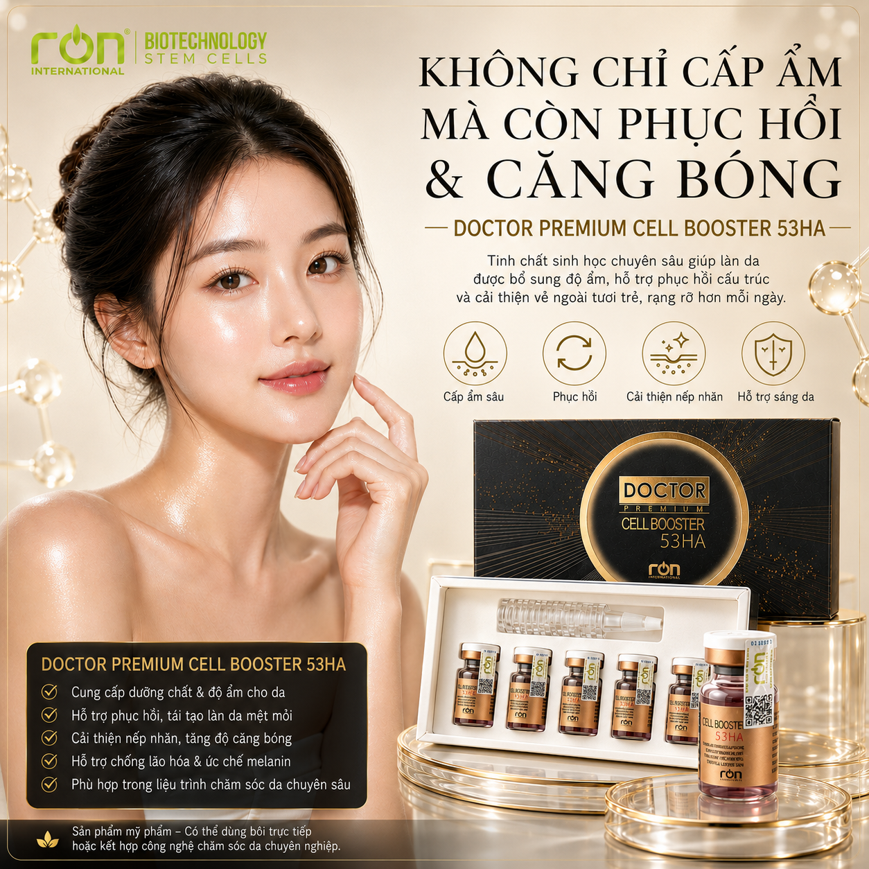 Tinh Chất Tế Bào Gốc Tươi Dưỡng Da Căng Bóng/Cell Booster 53HA 5ml/lọ