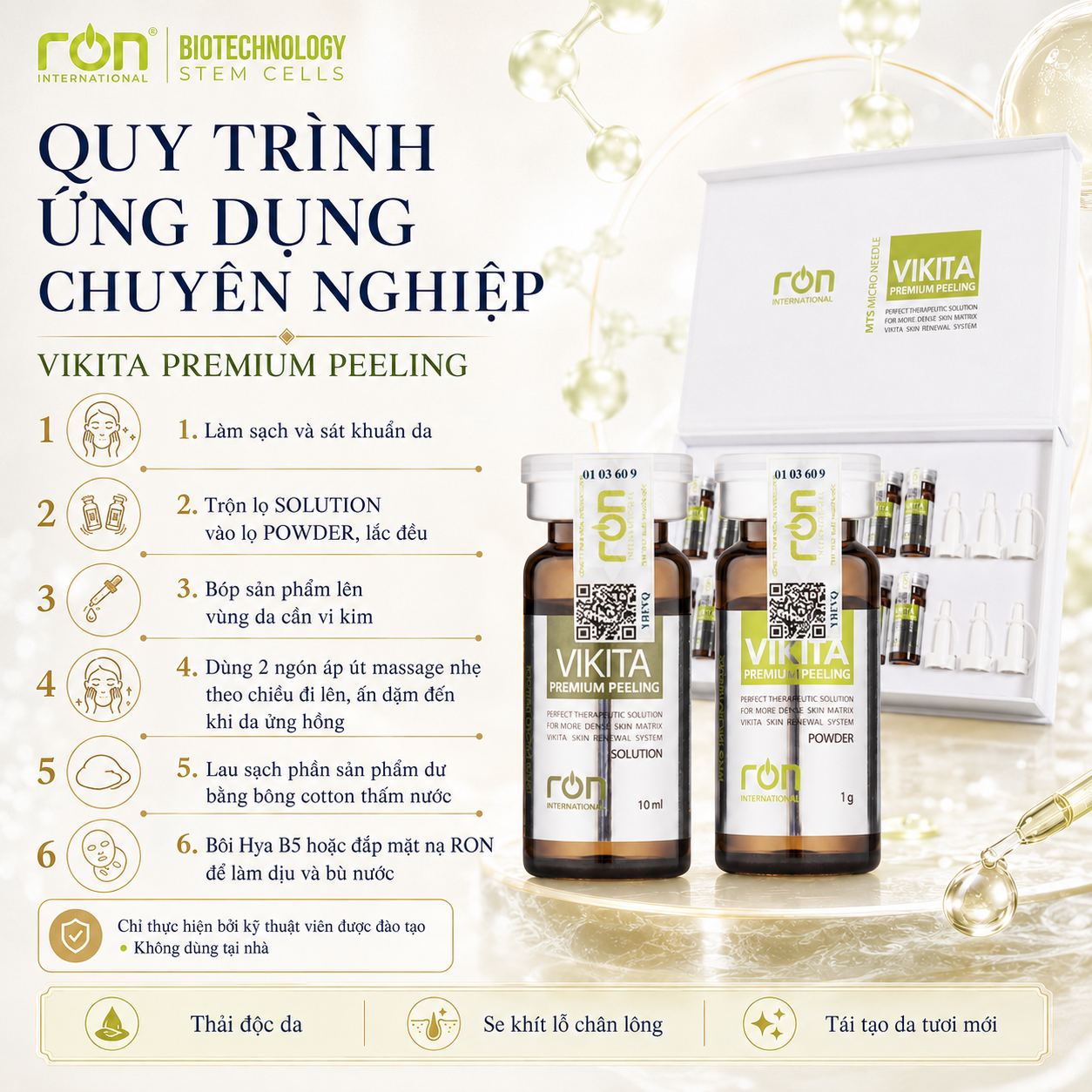 Vi Kim Tảo Biển Trẻ Hoá Tái Tạo Da VIKITA 10ml/lọ &amp; 1g/lọ